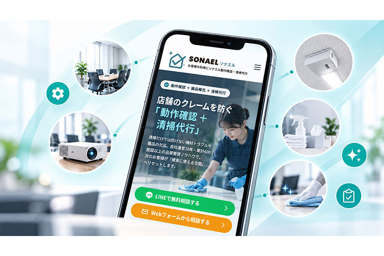 設備確認から清掃まで一括代行 無人施設向け「SONAEL」