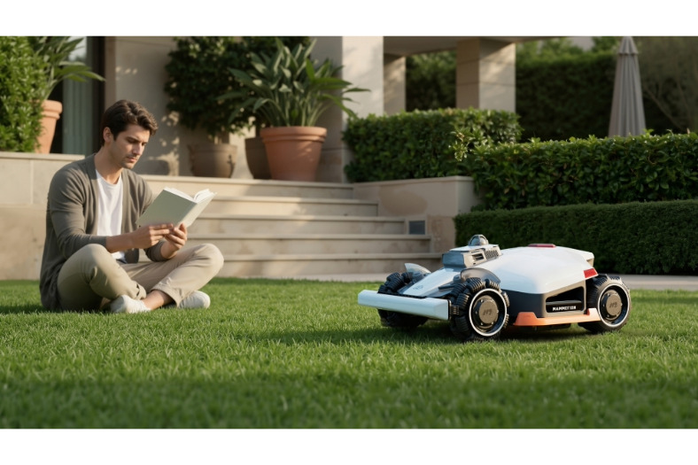 ゴルフ場の修景・法面管理を無人化　ワイヤー不要の芝刈りロボットMammotion社「LUBA」